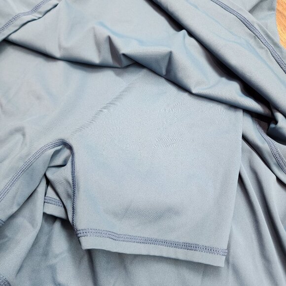 Women's Blue One Piece Swim Suit Dress Stretch Criss-Cross Back w/ shorts XL - Picture 9 of 10